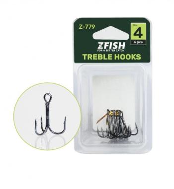 Hármashorog Zfish Treble Hooks Z-779 6. méret 6 db