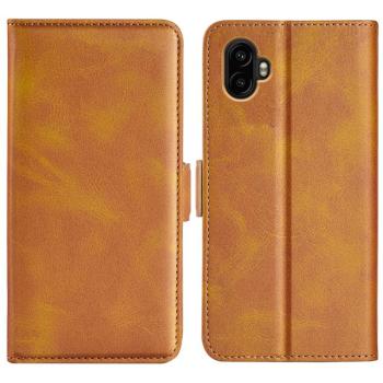 SIDE Peňaženkové puzdro pre Samsung Galaxy Xcover 7 Pro svetlohnedé