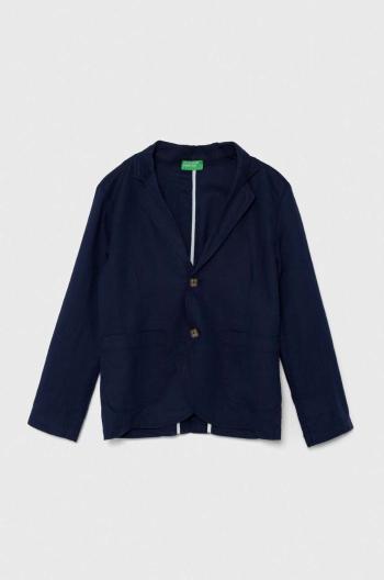 Detské sako United Colors of Benetton tmavomodrá farba