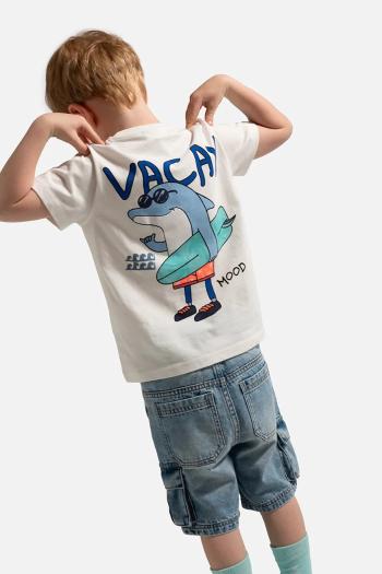 Detské bavlnené tričko Coccodrillo béžová farba, vzorované, HOLIDAY SPLASH BOY KIDS