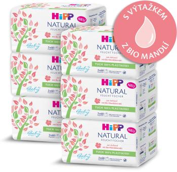 Popsitörlő HiPP Babysanft Natural 6× (2× 60 db)