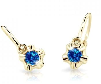 Cutie Jewellery Zlaté detské náušnice C2158-10-X-1 modrá