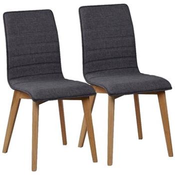 Jedálenská stolička ELEGANCE svetlosivá, natural, set 2 ks (3367)