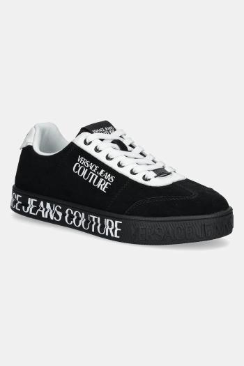 Semišové tenisky Versace Jeans Couture čierna farba, 78YA3SK6 ZPB02 899