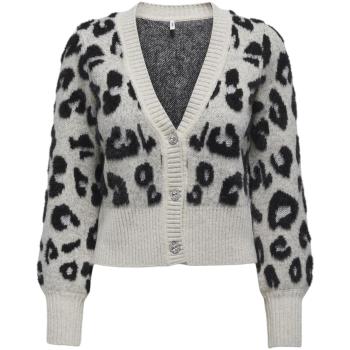 Only  ONLSARA LS JQ GLITTER CARDIGAN CS KNT 15333370  Vesty bez rukávov/Cardigany Zlatá