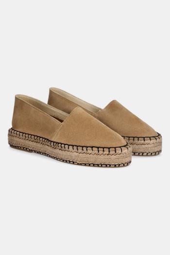 Semišové espadrilky Answear.LAB béžová farba, na platforme