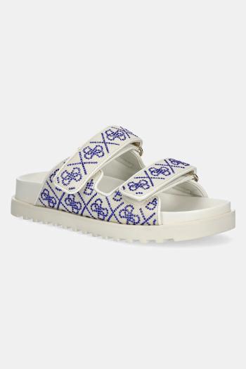 Šľapky Guess FADELIZA dámske, béžová farba, FLJFDZ FAB19