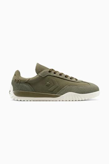 Semišové tenisky Converse Run Star Trainer zelená farba, A13057C