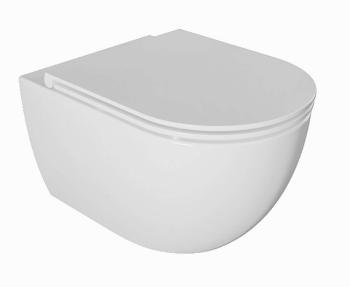 Kielle - Oudee Závesné WC s doskou SoftClose, Rimless, biela 30102001