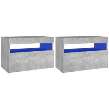 SHUMEE s osvetlením LED 2 ks betónovosivý 60 × 35 × 40 cm (804418)