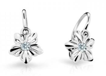 Cutie Diamonds Detské náušnice z bieleho zlata Kytičky s diamantmi C2238-10-10-X-2-D