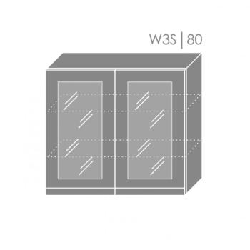 ArtExt Kuchynská linka Brerra - lesk Kuchyňa: Horná skrinka W3S/80 / (ŠxVxH) 80 x 72 x 32,5 cm