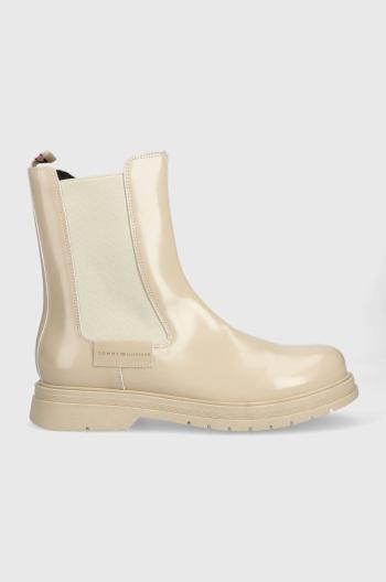 Detské čižmy Tommy Hilfiger béžová farba
