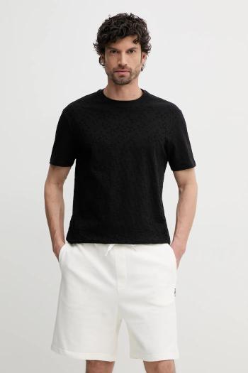 Bavlnené tričko Armani Exchange pánske, čierna farba, vzorované, XM000478 AF10337