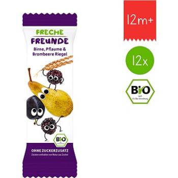 Freche Freunde BIO Ovocná tyčinka – Hruška, slivka a černica 12× 23 g (0745760316434)