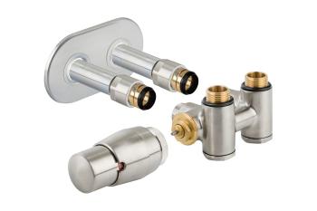 HOPA - THERMCOMBI-SET, stredový ventil s pripojením pre elektrickú tyč - Farba - Nerez, Variant - Ľavá RDTHERMCOMSETLS