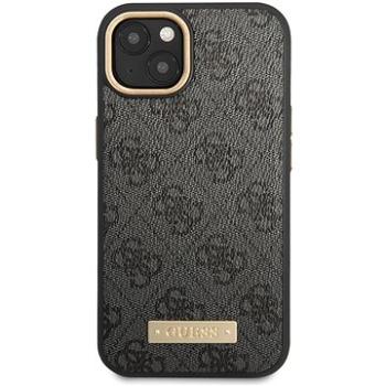 Guess PU 4G MagSafe Kompatibilný Zadný Kryt na iPhone 14 Black (GUHMP14SU4GPRK)