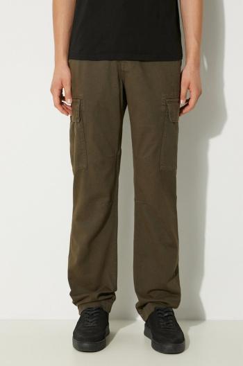 Bavlnené nohavice Alpha Industries Agent Pant zelená farba, strih cargo, 158205