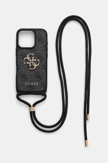 Puzdro na mobil Guess iPhone 16 Pro čierna farba, GUHCP16LP4GMGCRK