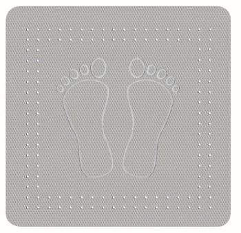 Protiskluzová podložka do vany Kleine Wolke Foot šedá 55x55 cm 4388189002
