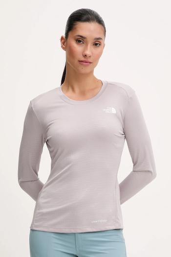 Športové tričko s dlhým rukávom The North Face Shadow béžová farba, NF0A87TX1OA1