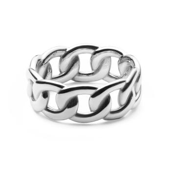 Daniel Wellington Elegantný oceľový prsteň Chunky Chain DW0040084 56 mm