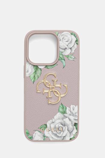Puzdro na mobil Guess iPhone 16 Pro fialová farba, GUHCP16LPGROP4MU