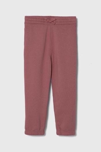 Detské tepláky Abercrombie & Fitch ružová farba, jednofarebné