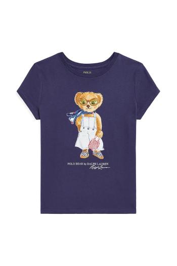 Detské bavlnené tričko Polo Ralph Lauren tmavomodrá farba, 313965226001
