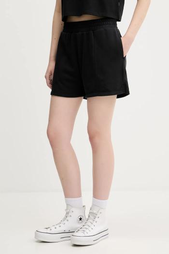 Šortky Converse čierna farba, jednofarebné, vysoký pás, 10028417-A02
