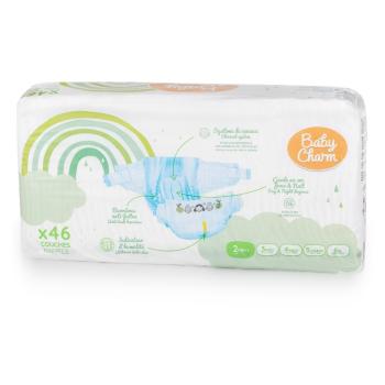 BABY CHARM Super Dry Flex Mini veľ. 2 plienky 4-8 kg 46 ks