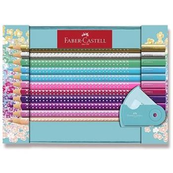 Pastelky Faber-Castell Sparkle v dizajnovej plechovej dóze, súprava 21 ks (4005402016419)