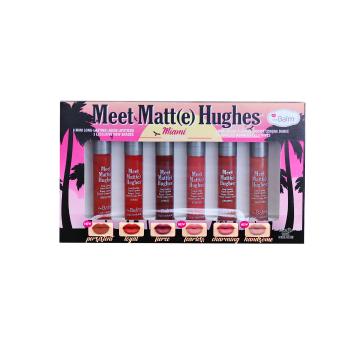 theBalm Súprava šiestich dlhotrvajúcich tekutých rúžov Meet Matte Hughes - Miami