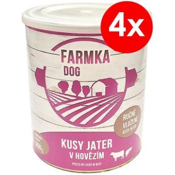 FARMKA DOG 800 g s pečeňou, 4 ks (8594025084067)