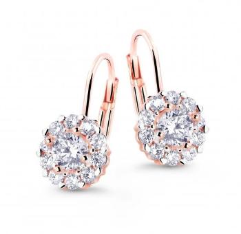 Cutie Jewellery Krásne náušnice z ružového zlata so zirkónmi Z8040-55-10-X-4