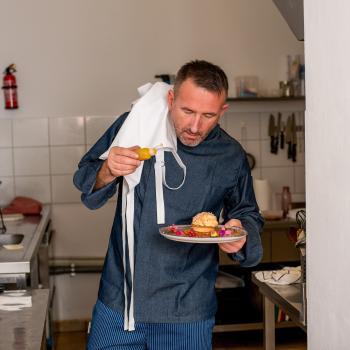 EGOCHEF Kuchársky rondon EGOchef OTTAVIO cool vent JEANS (polybavlna) dlhý rukáv  XXL