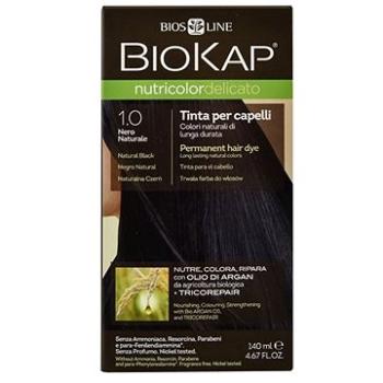 BIOKAP Nutricolor Delicato 1.00 Natural Black Gentle Dye 140 ml (8030243010414)