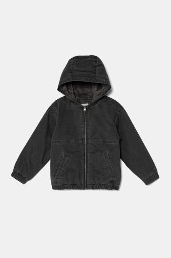 Detská bunda Abercrombie & Fitch šedá farba, KI232-4007