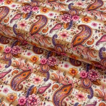 Úplet Paisley woody design A digital print