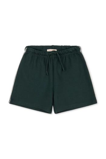 Šortky Konges Sløjd FLORIAN SHORTS GOTS zelená farba, nastaviteľný pás KS103305