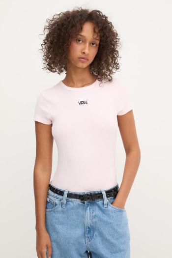 Tričko Vans dámske, ružová farba, VN000RD1O321