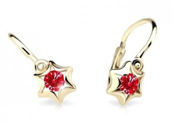 Cutie Jewellery Zlaté detské náušnice C2159-10-X-1 červená