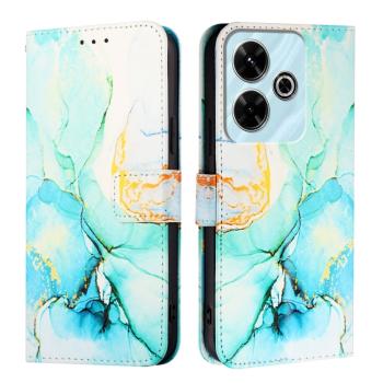 ART MARBLE Peňaženkový kryt pre Xiaomi Redmi 13 GREEN