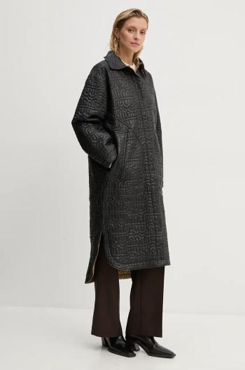 Bunda MUNTHE TILDOS dámska, čierna farba, prechodná, oversize, 243153624343