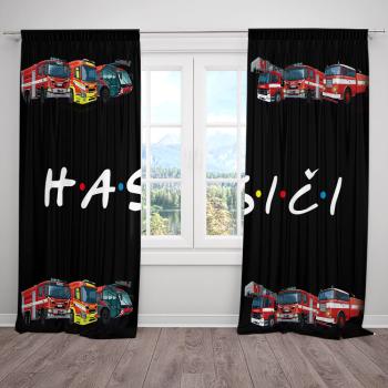 Závesy Hasiči (Rozmer: 140x250, Materiál: Blackout)