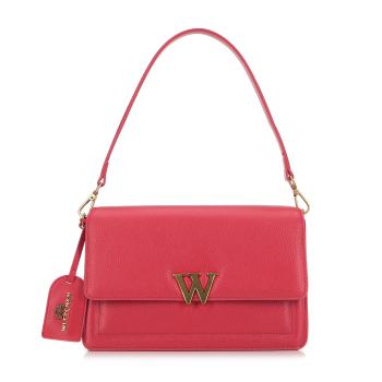 Dámska kožená crossbody kabelka Wittchen s písmenom "W" 98-4E-203-P