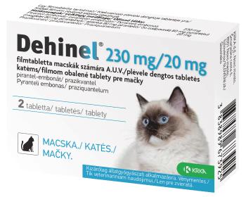 DEHINEL 230 mg/20 mg pre mačky tabliety 2 tabliet