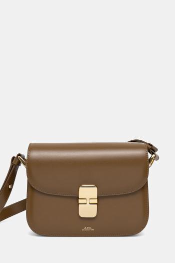 Kožená kabelka A.P.C. Sac Grace Small hnedá farba