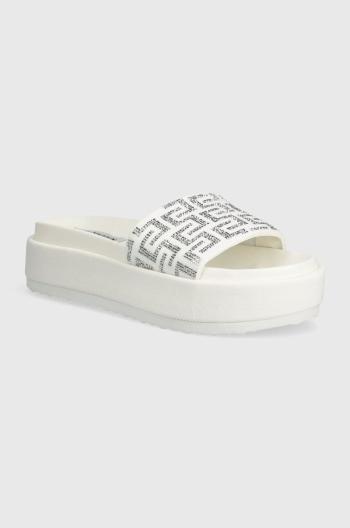 Šľapky Steve Madden Kora dámske, biela farba, na platforme, SM11003018