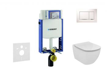 GEBERIT - Kombifix Modul na závesné WC s tlačidlom Sigma30, biela/lesklý chróm + Ideal Standard Tesi - WC a doska 110.302.00.5 NF5
